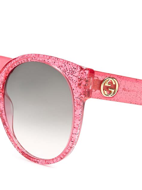 gucci pink round sunglasses|Gucci pink clear glasses.